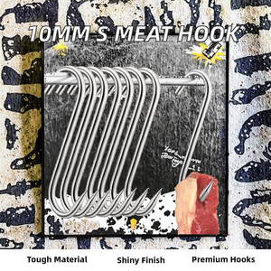 Fabrika toptan 10mm paslanmaz çelik asılı et kasap kanca ağır sanayi uygulamaları için sığır için - Product Image 2