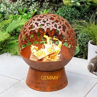 Grand support de combustion de bois de chauffage en acier inoxydable Portable extérieur Corten ensemble de métal brûleur de bol foyer robuste foyer rond