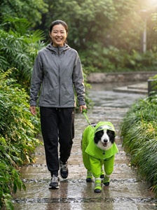 เสื้อกันฝนสำหรับสุนัขแบบแยกชิ้นสี่ขา ปิดคลุมเต็มตัว กันน้ำ พร้อมรองเท้า สำหรับสุนัขขนาดกลางและขนาดใหญ่ - Product Image 4