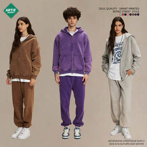 Sweat-shirt à capuche uni pour homme ARTIE, style streetwear |   <span class=keywords><strong>Batik</strong></span> rétro délavé, doublé polaire, coupe ample et oversize - Product Image 1