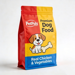 Bolsas personalizadas termosellables cuadradas con cierre de cremallera <span class=keywords><strong>para</strong></span> alimentos de mascotas y frutos secos, con ventana. - Product Image 2