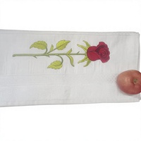 Handuk Mandi Bordir Bunga Mawar Tiga Dimensi 50*90 (dengan Toleransi 2-5 Cm) Cacat Kecil Sangat Tebal 100% Katun