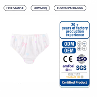 Sous-vêtements jetables non tissés emballés individuellement, culottes jetables de voyage, culottes jetables pour femmes pour hôtel, spa, voyage