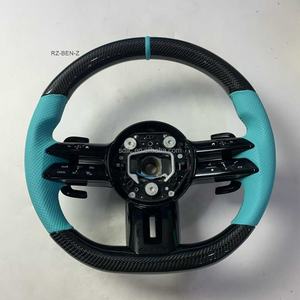 Volant en Demi-Alcantara et Fibre de Carbone avec LED pour Mercedes-Benz ML W164 W166 W211 W212 C117 C118 W251 W176 W204 W205 <span class=keywords><strong>C63s</strong></span> AMG - Product Image 3