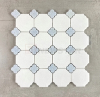 Newstar Mid-century Retro Classic Design Plancher mural blanc Carreaux de mosaïque en marbre en pierre de style Hong Kong