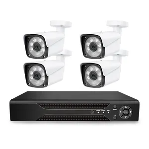 WESECUU 5MP DVR sistema di sorveglianza di visione notturna 4ch proiettile Audio coassiale IR Led telecamera CCTV di sicurezza AHD telecamere analogiche