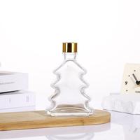 Bouteille en verre aromathérapeutique personnalisée de 200 ml en forme de sapin de Noël, diffuseur d'huiles essentielles aromathérapeutiques