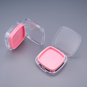 Cofanetto Quadrato <span class=keywords><strong>in</strong></span> Plastica per <span class=keywords><strong>Polvere</strong></span> Compatta con Coperchio <span class=keywords><strong>Trasparente</strong></span> e Base a Due Strati, per Fondotinta e Illuminante, per Cosmetici - Product Image 5