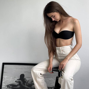 Verde sin frente sin espalda sin tirantes transpirable Sexy cuarto Copa tubo <span class=keywords><strong>sujetador</strong></span> Yoga ropa deportiva para pechos grandes - Product Image 2