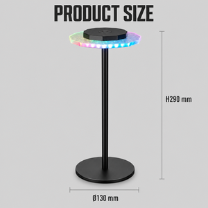 Lampada da Tavolo <span class=keywords><strong>UFO</strong></span> RGB OEM Ricaricabile, Luce Notturna LED Senza Fili in Acrilico, Controllo Touch USB-C, Lampada d'Ambiente per Camera da Letto, Bar, Regalo - Product Image 3