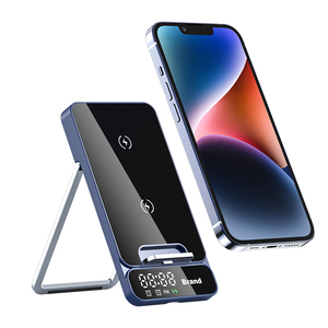 Qi ที่ชาร์จไร้สายแบบพับได้3 in 1, สินค้าใหม่<span class=keywords><strong>2023</strong></span>กำลังมาแรงไฟ15W นาฬิกาดิจิตอลและไฟสร้างบรรยากาศ - Product Image 1