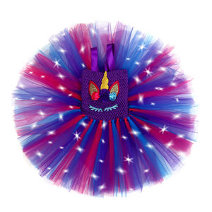 Robe Tutu Led de haute qualité pour filles enfants robe de princesse Offres Spéciales jupe Tutu filles licorne lumière Led Costume - Product Image 4