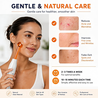 Appareil Facial à Haute Fréquence Néon Argon avec 4 Tubes en Verre, Appareil Portable pour la Peau, le Cuir Chevelu, l'Acné, la Croissance des Cheveux, Soins Quotidiens
