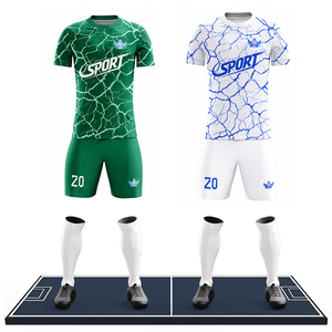 Nouveau style de maillot de football personnalisé à séchage rapide, 100% polyester, tenue d'entraînement de football, ensemble complet de maillots pour le football - Product Image 1