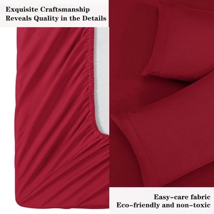 Parure de draps en polyester doux et infroissable, 4 pièces, en microfibre de luxe pour <span class=keywords><strong>la</strong></span> maison, vente en gros - Product Image 4