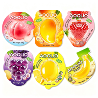 OEM HALAL 3D Reuze Perzik-smaak Peelable Gummy Groothandel 135g Zoete Grote Sappige Perzikvormige Peelable Gummy