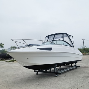 Yate de lujo con cabina flybridge de 24 pies, barco de fibra de vidrio con motor o motor de propulsión a popa - Product Image 1