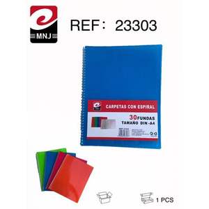 Carpeta de Archivos de PVC de 30 Páginas con Anillas Espirales para una Organización Práctica - Product Image 1