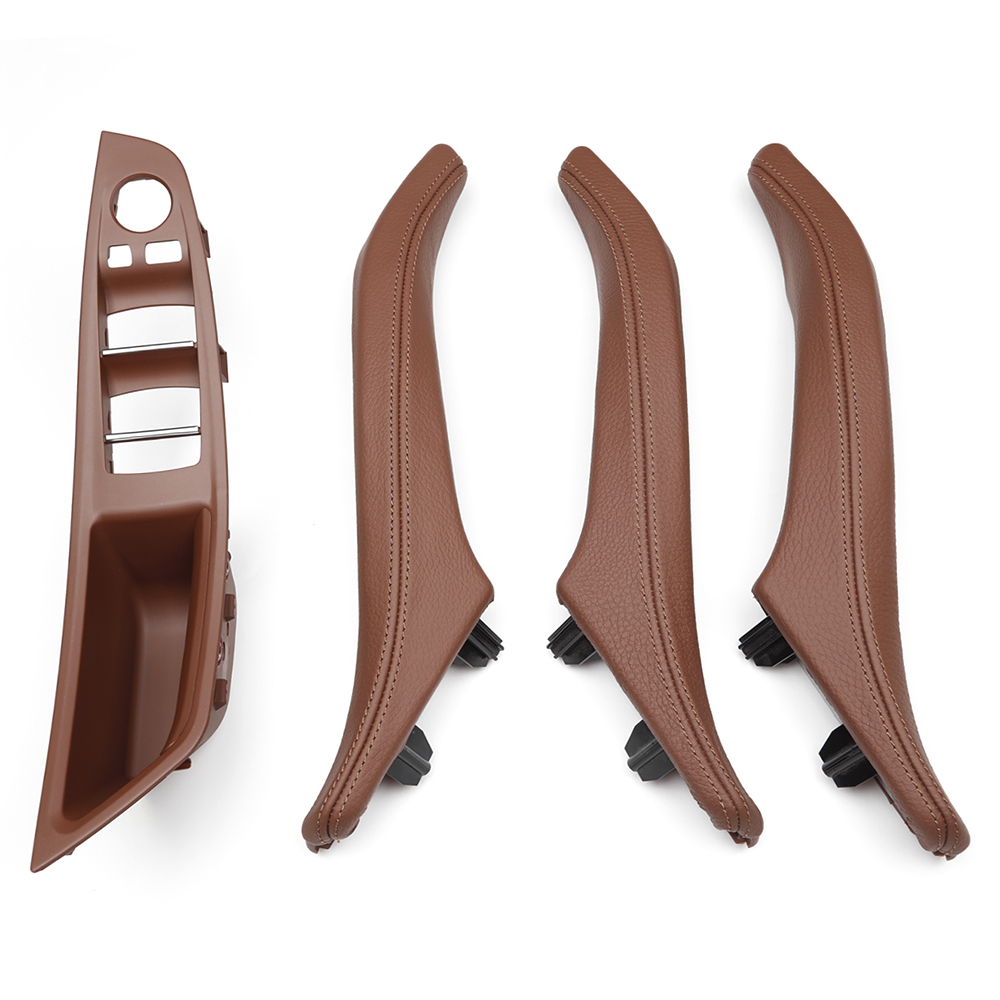 Лидер продаж, автозапчасти, накладка на внутреннюю дверь подлокотника, накладка на внутреннюю дверную ручку, кожаный чехол, 4 предмета, подходит для 5 BMW серии F10/F11/F18
