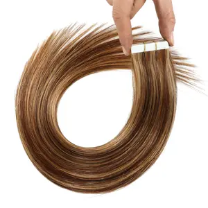 Piano Kleur 100% Menselijk Haar Dubbel Getekende Tape Hair Extensions Voor Vrouw Maagdelijke Natuurlijke Hair Extensions