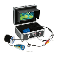 Caméra vidéo de pêche sous-marine portable 7'' avec câble de 15 m et 12 LED blanches pour la pêche sous-marine