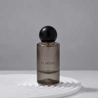 Flacon de parfum cylindrique personnalisé de 100 ml, 50 ml, 30 ml avec bouchon rond, boîte d'emballage, OEM ODM, flacon de parfum en verre vide pour la vente en gros