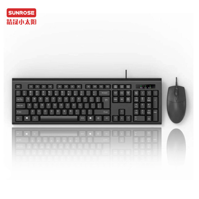 Hot Selling Black USB Gaming Ergonomic Waterproof Wired Keyboard and Mouse Kit Combo Set OAK960 for Pc Windows Laptop