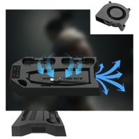 Support de refroidissement pour console de jeu AOMIOU pour PS5, chargeur de manette pour PS5, 2 ventilateurs de refroidissement pour console numérique PS5