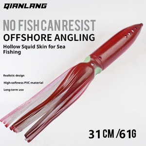 Señuelos <span class=keywords><strong>de</strong></span> pesca marina huecos <span class=keywords><strong>de</strong></span> acero inoxidable Yousya para lubina, con anzuelos, cebo blando, 31 cm <span class=keywords><strong>de</strong></span> largo, 67 g - Product Image 6