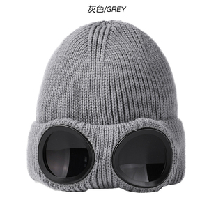 Unisex <b>Men</b> Women Knitted <b>Hat</b> with Goggles Windproof <b>Winter</b> Warmer Ski Beanies Soft Warm Anti-slip Ear Protection Garros - Product Image 6