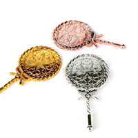 Miroir de poche vintage de luxe doré pour la vente en gros, miroir de maquillage professionnel à une face