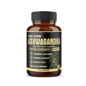 Частная торговая марка OEM ashwagandha добавки ashwagandha экстракт корня порошок 2100 мг ksm-66 ashwagandha капсулы