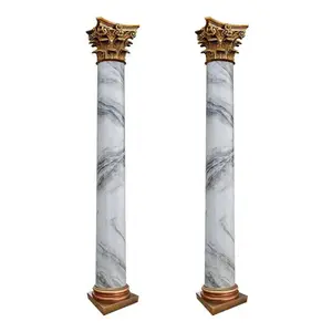 Decorative Antique Stone Pedestal Roman Column Marble Garden Gate Pillar Prices For Sale