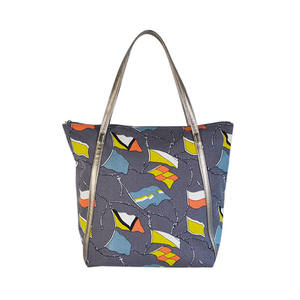 ซุปเปอร์มาร์เก็ตขนาดใหญ่เป็นมิตรกับสิ่งแวดล้อมของชํานํากลับมาใช้ใหม่ถุงช้อปปิ้งโพลีเอสเตอร์รีไซเคิลแบบกําหนดเองพับได้ - Product Image 1