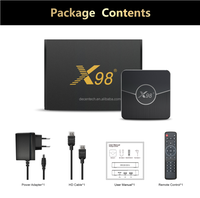 Dispositivo Multimedia Android 11.0 X98 Plus Amlogic S905W2 Compatible con WiFi 2.4G/5G, Ethernet 100M, BT, Salida 4K UHD, H.265 HEVC