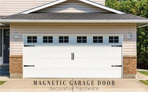 Decorative Metal <strong>Garage</strong> Door Hardware Screw in House Accents Dummy <strong>Hinges</strong> Handles Black Steel Barn <strong>Gate</strong> <strong>Garage</strong> Decor - Product Image 4