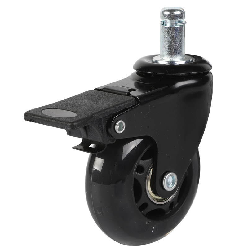 Office Chair Caster Wheels 3 Inch 11*22mm 10*22mm Stem clear Black White Set Customized Furniture Pu Replacement Caster