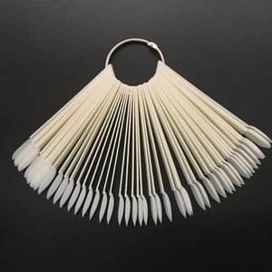 50 Piezas de Cartulinas de Muestras de Color para Esmalte de Uñas, Diseño Acrílico en Forma de Abanico, Cobertura Completa - Product Image 3