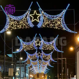 Lampadaires de Noël extérieurs étanches à motif croisé pour les rues de la ville - Product Image 3