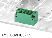 Bloc de bornes enfichables double rangée 3,5 mm, 2 à 24 broches, mâle droit, connecteurs à deux rangées pour carte PCB 3,81 mm
