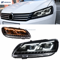 Ensemble de phares LED pour Volkswagen Passat B7 2011-2015, lentille de projecteur, feux de jour DRL, clignotant