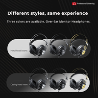 Casque d'écoute professionnel avec logo personnalisé, son haute fidélité de précision avec sortie stéréo 3.5mm pour studio de diffusion