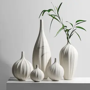 Harga Pabrik Grosir Modern Nordic Dekorasi Meja Bunga Keramik Vas untuk Dekorasi Rumah
