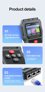 NOYAFA Cat6 RJ45 LAN Cable <span class=keywords><strong>Tester</strong></span> Herramientas Probador de cable con pantalla LCD - Product Image 4