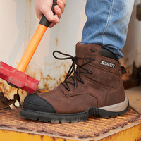 Bottes de sécurité ZG-S500 Goodyear Welt en cuir de blé, vente directe usine, bottes de sécurité robustes pour la construction avec semelle extérieure en EVA+caoutchouc