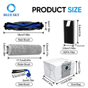 อะไหล่เครื่องดูดฝุ่นหุ่นยนต์สำหรับ Ecovacs deebot T80S omni/ X9 Pro omni/yeedi S16 PLUS กระเป๋าแผ่นกรองด้านข้างหลัก - Product Image 6