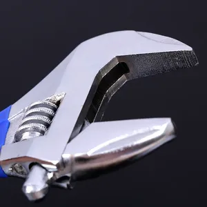 Clé à molette réglable en acier au chrome-vanadium forgé à ouverture large avec poignée courte – Outil à main - Product Image 4