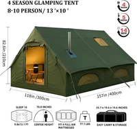 Tente de camping gonflable imperméable LUWAY pour l'extérieur, tente gonflable portable personnalisée pour 6 à 10 personnes