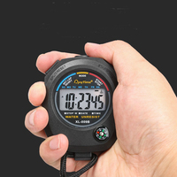Boussole numérique électronique avec mémoire, chronomètre, grand écran LCD, résistant aux chocs, multifonction, alarme, anneau de cou, portable, pour l'école