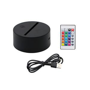 Lámpara de Mesa con Ilusión Óptica 3D, Diseño de Reloj USB, Luz Nocturna LED para Regalo de Navidad, Decoración de Habitación, Base LED, Venta al Por Mayor - Product Image 5